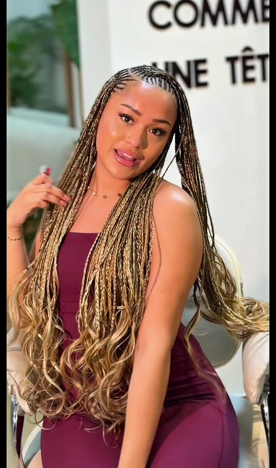 Knotless — Tresses knotless blond miel